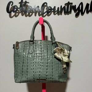 Brahmin Sage Croc-Embossed Satchel